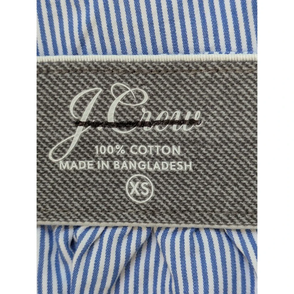 J.‎ Crew Patterned Boxer Short Mens XS Blue White Stripe Cotton NWT BB077